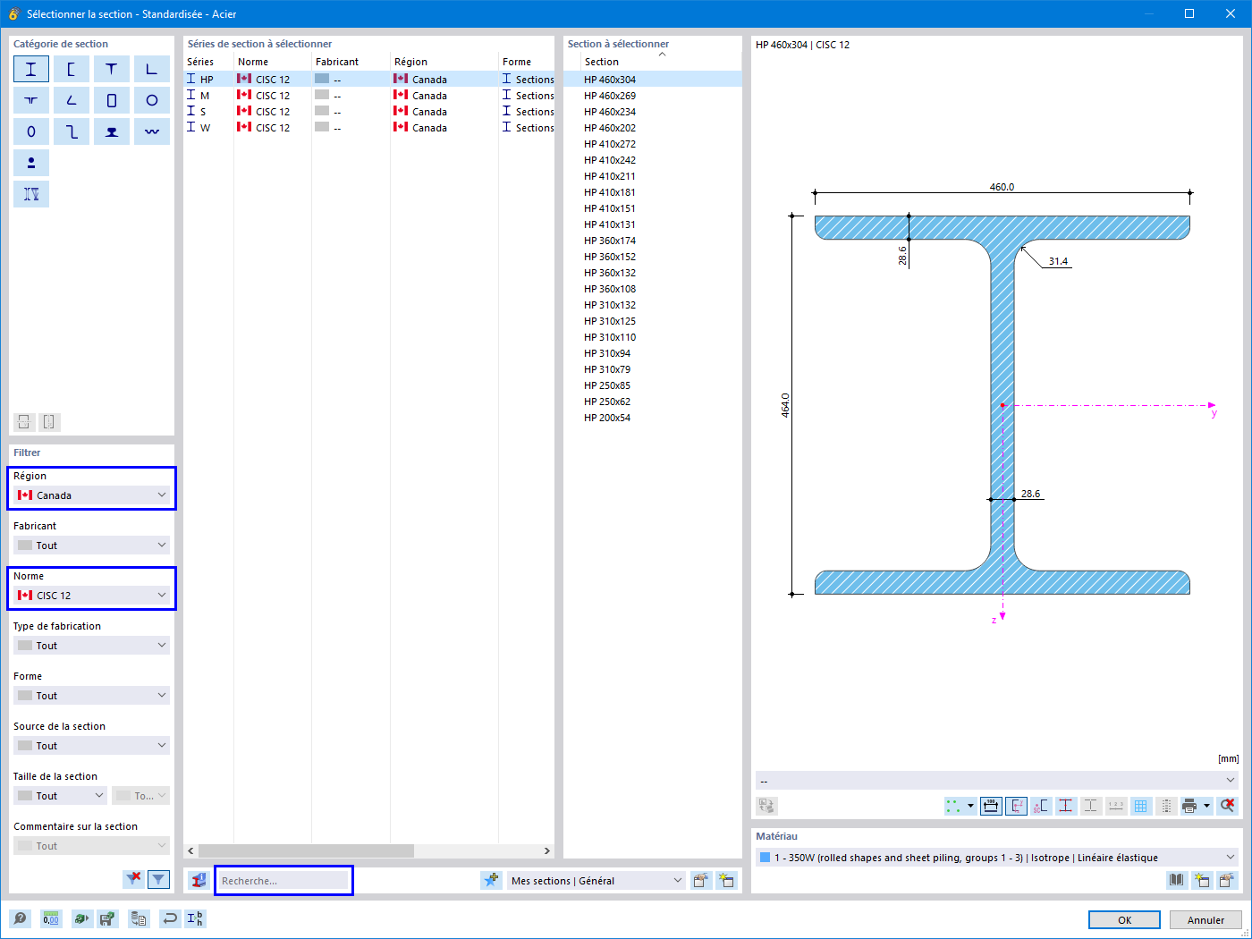 Fonctionnalité 002567 | Sections canadiennes en acier du Manuel CISC (12e édition)