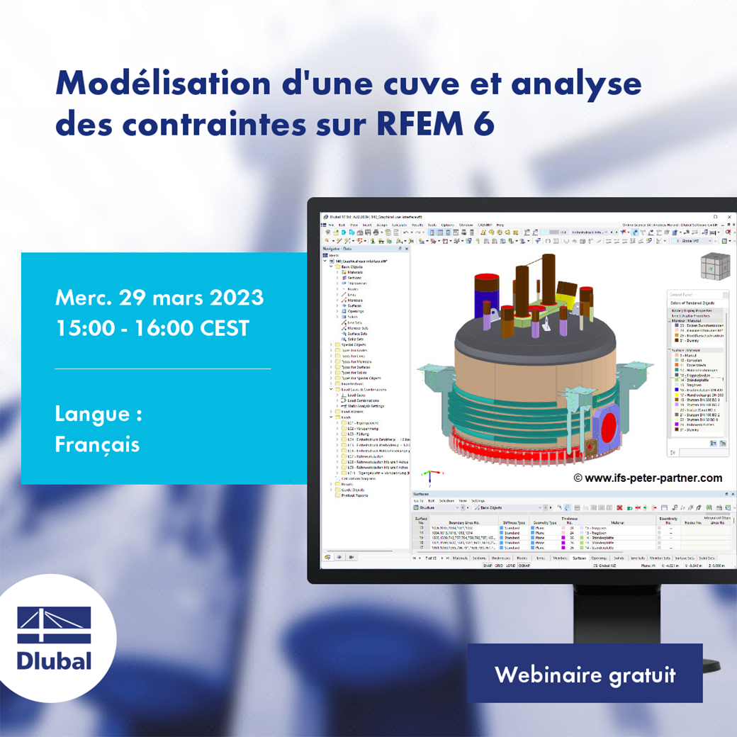 Modélisation d'une cuve et analyse des contraintes sur RFEM 6