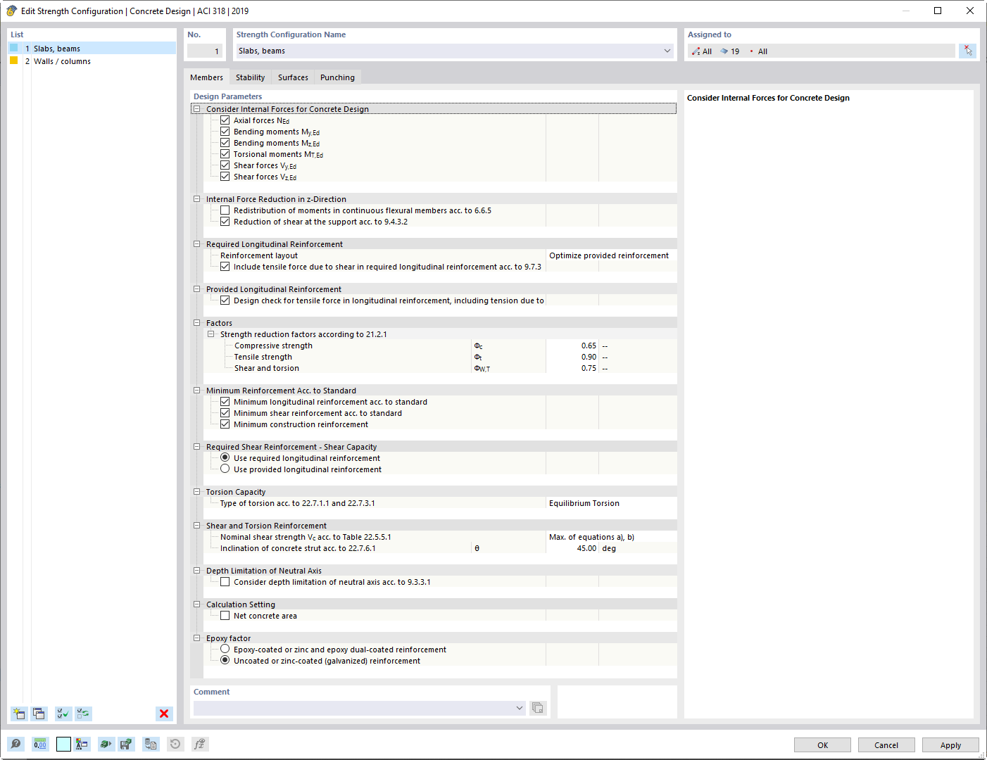 Modifier la configuration pour la résistance - Barres