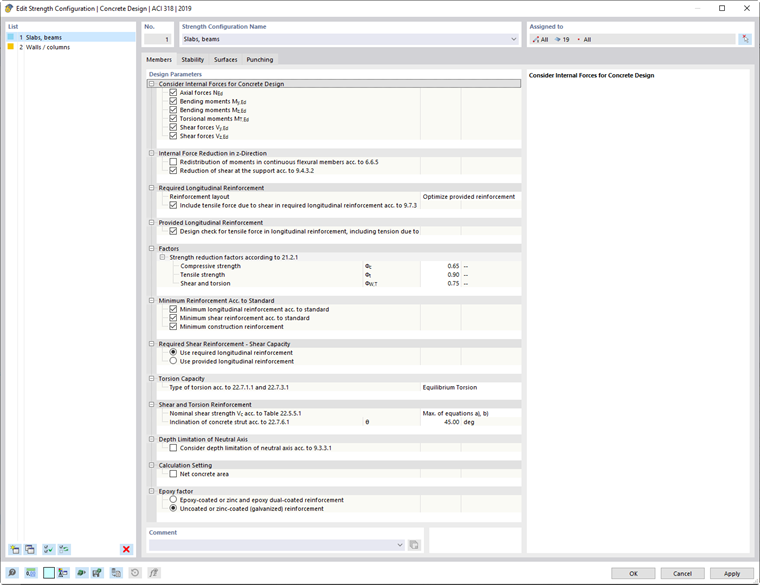 Modifier la configuration pour la résistance - Barres