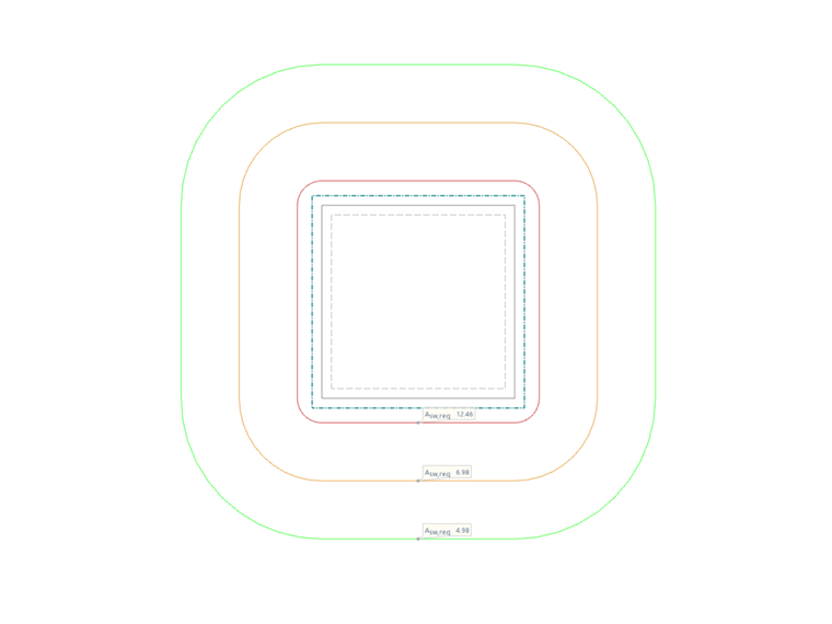 Exemple de vérification 1023 | Vérification de la dalle plate selon la DIN EN 1992-1-1 avec l'AN : Armatures de poinçonnement