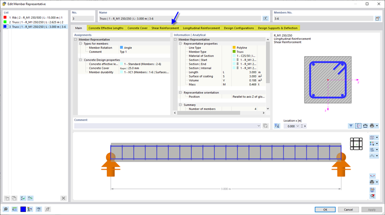 Boîte de dialogue « Modifier la barre représentative »