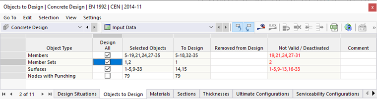 Barres automatiquement désactivées d’un ensemble de barres