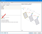 Vue détaillée de l’activation de l’interconnexion avec les escaliers dans le module Cage d'escalier pour l’analyse continue.