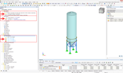 Image 1 : Modèle de silo RFEM