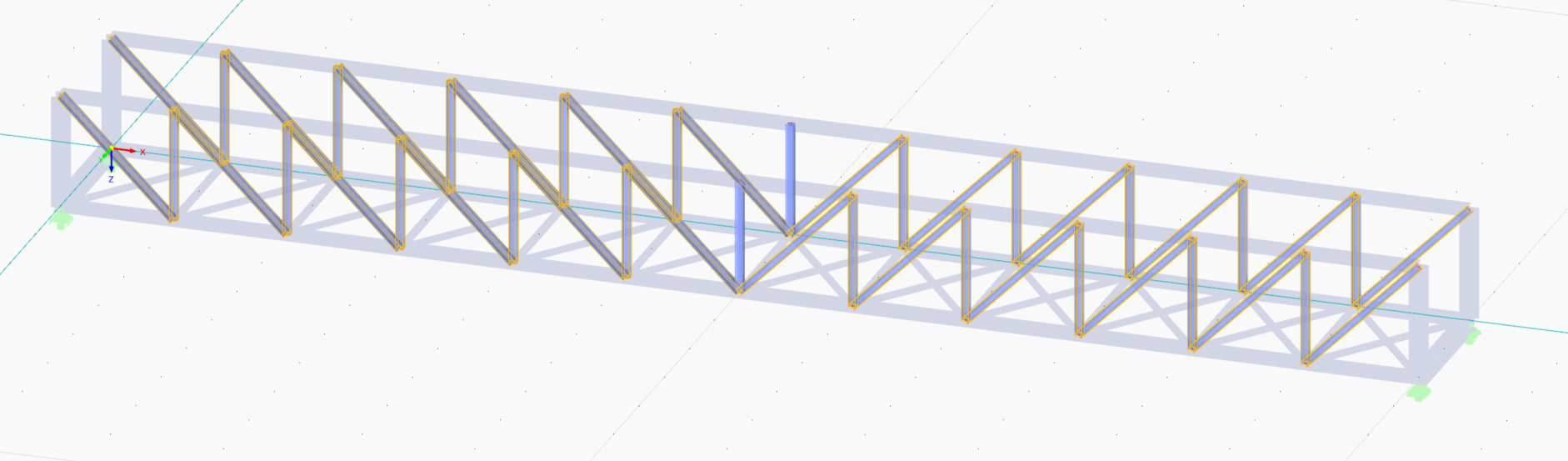 Attribution de la longueur efficace aux poteaux et aux diagonales