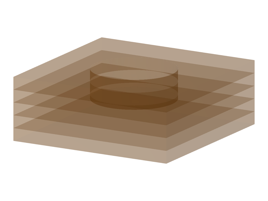 Modèle 003968 | FUP002 | Massif de sol avec fondation circulaire