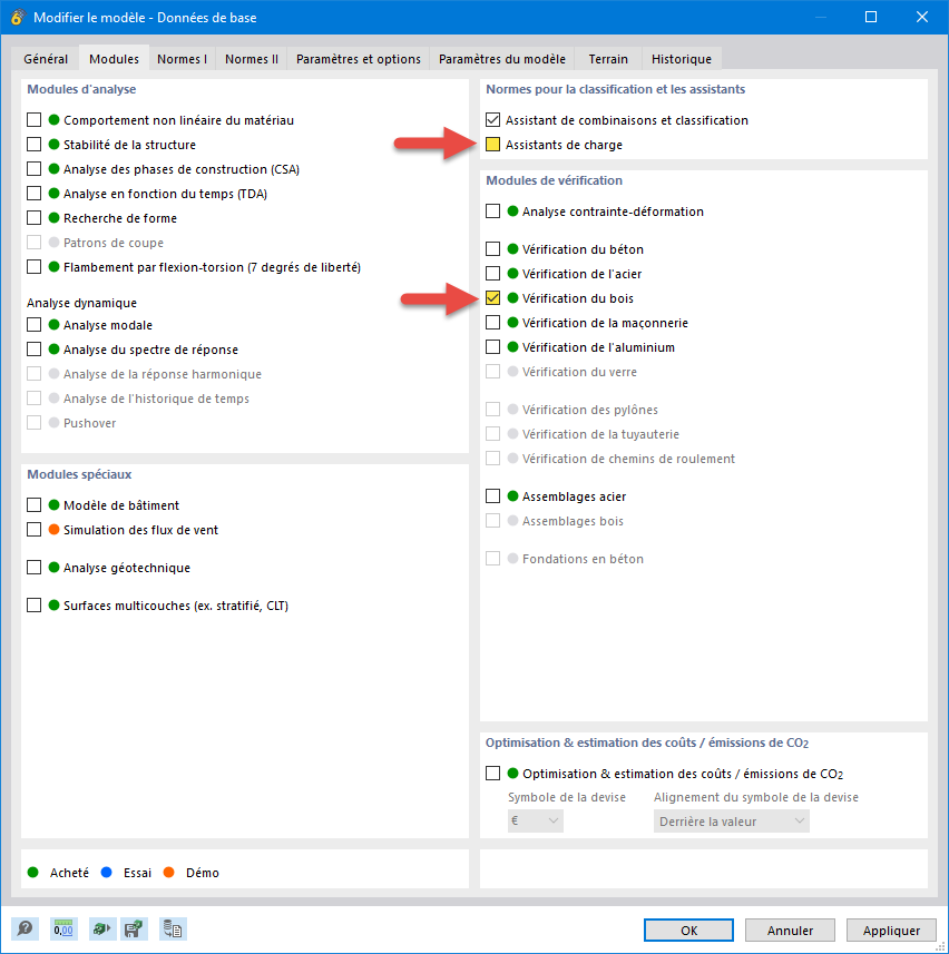 Activer le module complémentaire Vérification du bois