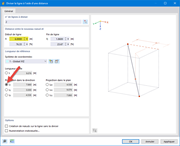 Boite de dialogue « Diviser la ligne par distance »