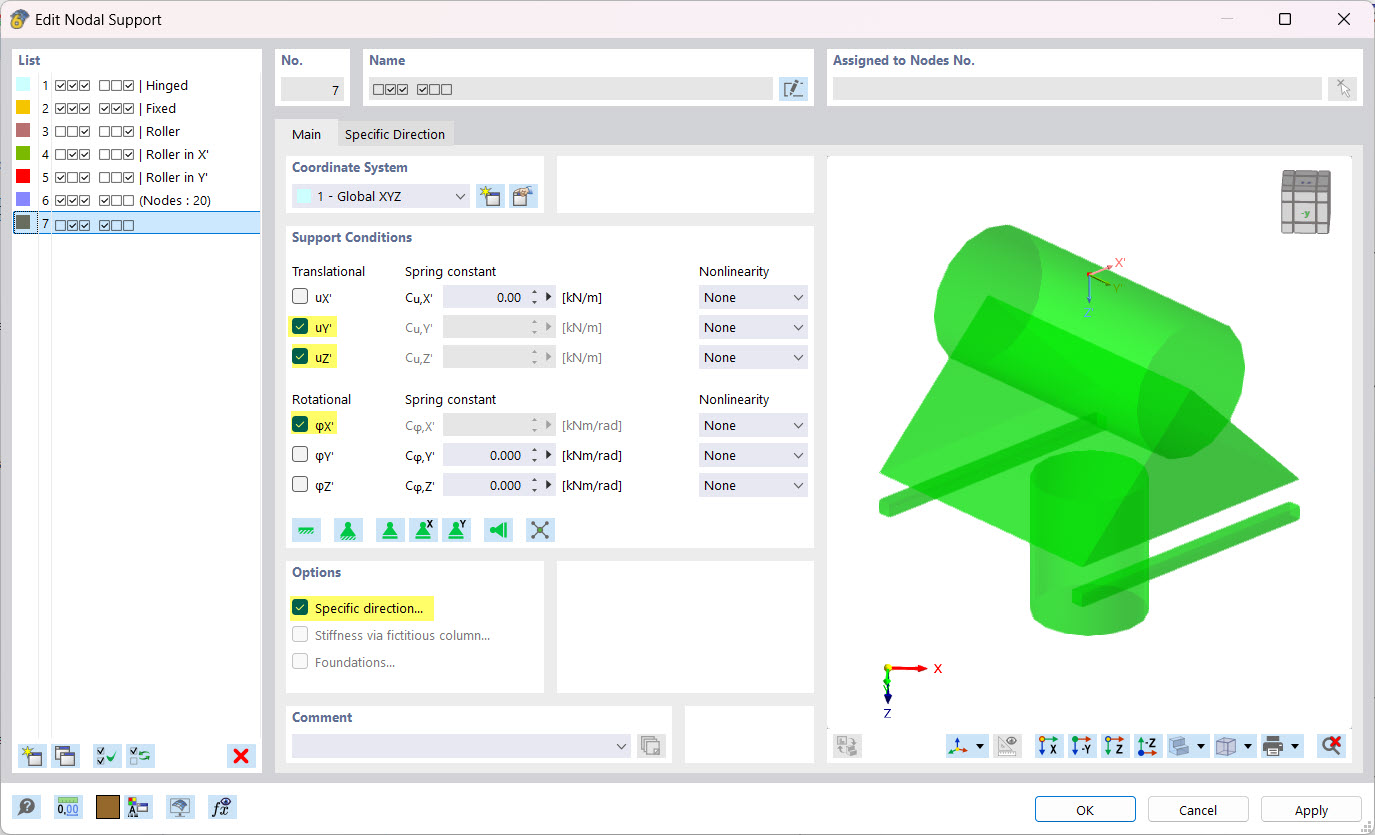 Appui nodal à l’arête et cercle de pannes