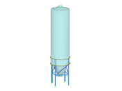 Modèle de structure de silo | Utilisé pour la simulation d'effondrement dans Blender