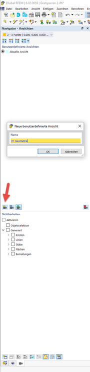 Nouvelle vue définie par l'utilisateur