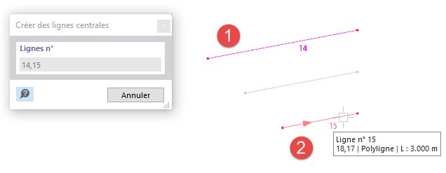 Création d’une ligne centrale