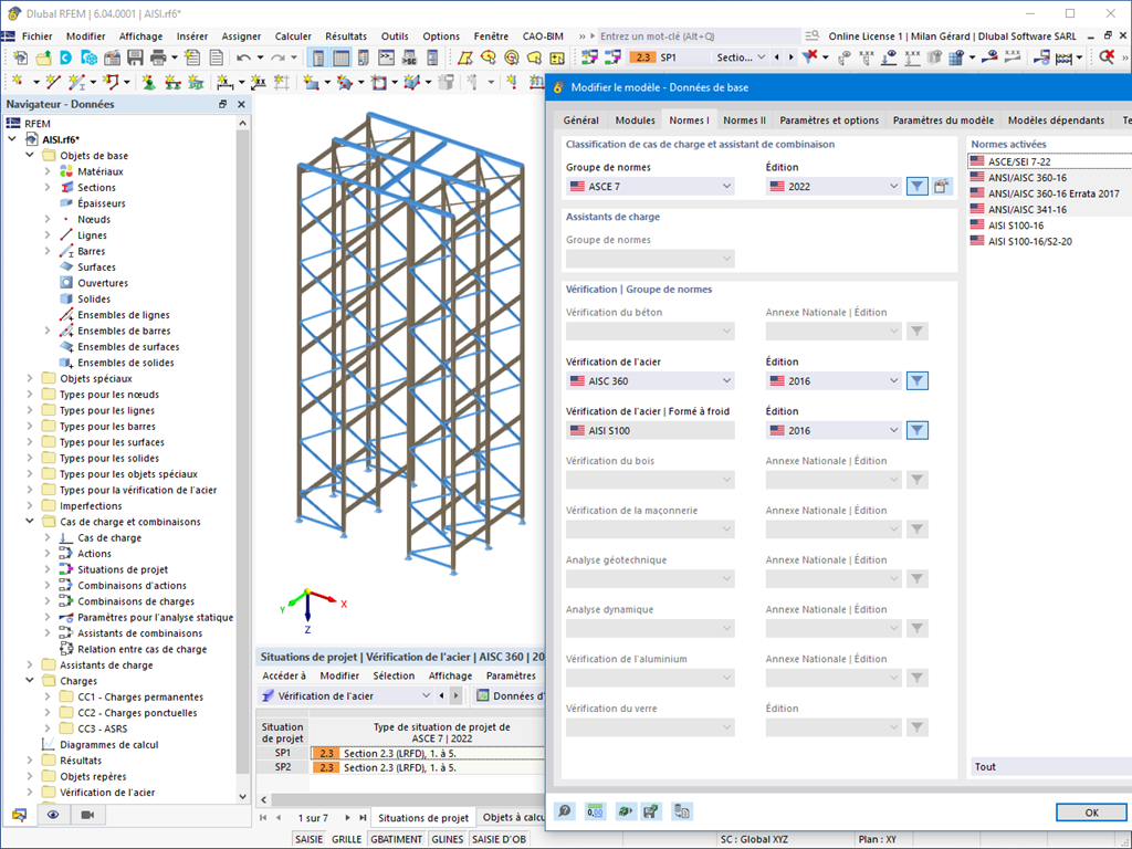 Vérification de l’acier formé à froid selon les normes AISI S100 et CSA S136 dans le logiciel RFEM 6