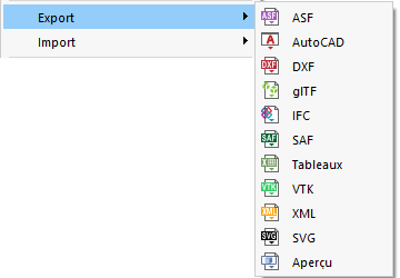 Interfaces pour l’exportation