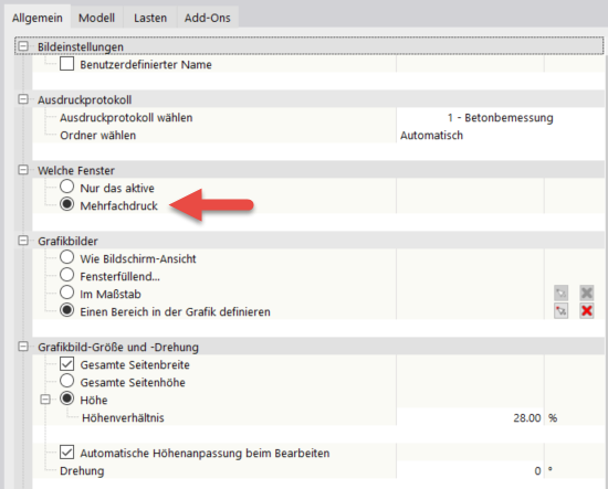 Activer l'impression multiple