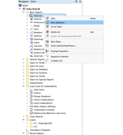 Boite de dialogue de modélisation pour créer un nouveau matériau avec des champs de saisie détaillés.