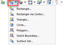 Vue détaillée de la création de surface avec l’option « Sélectionner la limite » pour des contours précis