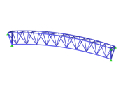 Modèle 004165 | Poutre en treillis courbe