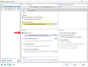 L’assistant de combinaisons montre l’activation de l’option Analyse de stabilité dans l’interface d’un logiciel sans autre explication ou généralisation.