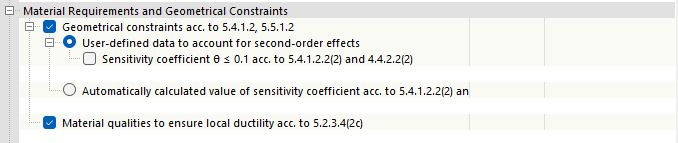 Configuration sismique - Exigences Matériaux et conditions géométriques