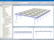 Modèle du préau dans RFEM 5 (© Normandie Structures)