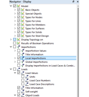 Illustration des imperfections locales dans une application de modèle de structure décrivant les détails locaux.