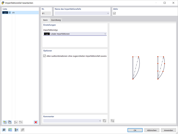 Type d’imperfection Imperfection locale
