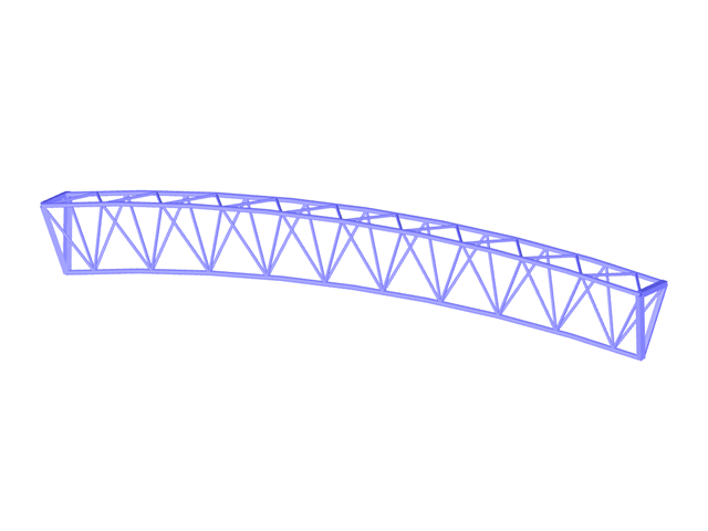Modèle 004243 | Poutre en treillis courbe