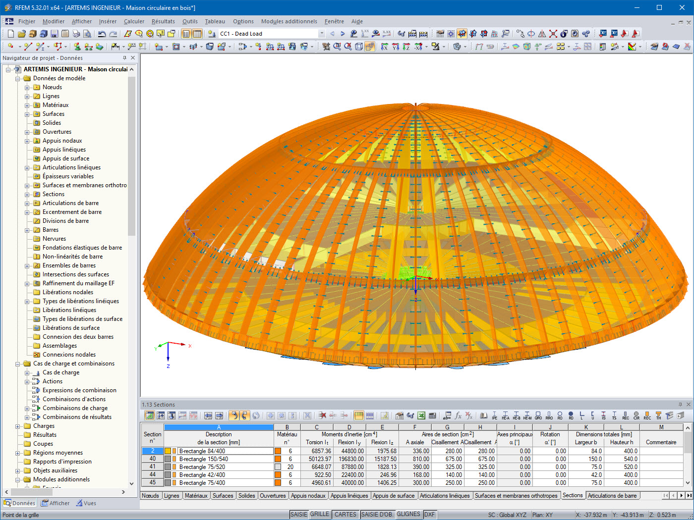 Vue générale de la structure (©ARTEMIS INGENIEUR)