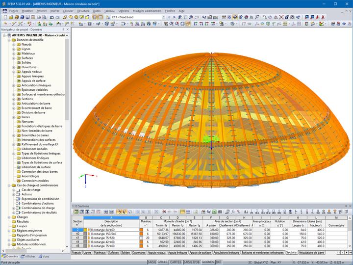 Vue générale de la structure (©ARTEMIS INGENIEUR)