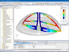 Déformation d'une trame de la structure (©ARTEMIS INGENIEUR)