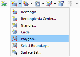 Darstellung einer technischen Methode zur Erstellung einer Polygonfläche ohne spezifischen Softwareverweis.