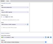 Définir les propriétés de la solive