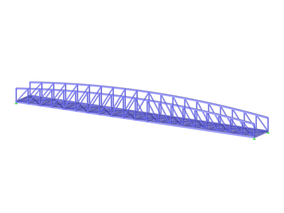Modèle 004344 | Pont en treillis de Howe