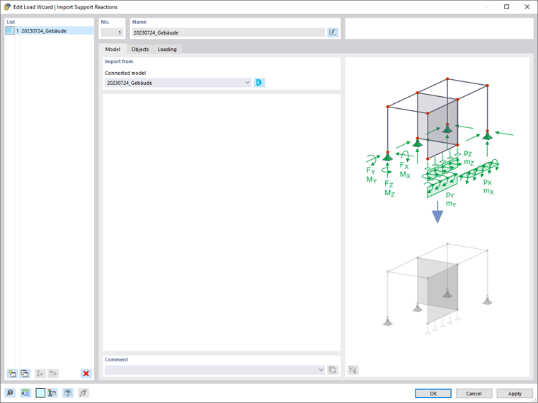 FAQ 005401 | Comment utiliser l’assistant de charge « Importer la réaction d’appui » ?
