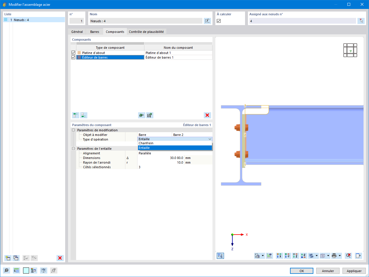 Fonctionnalité 002647 | Extension du composant « Éditeur de barres »