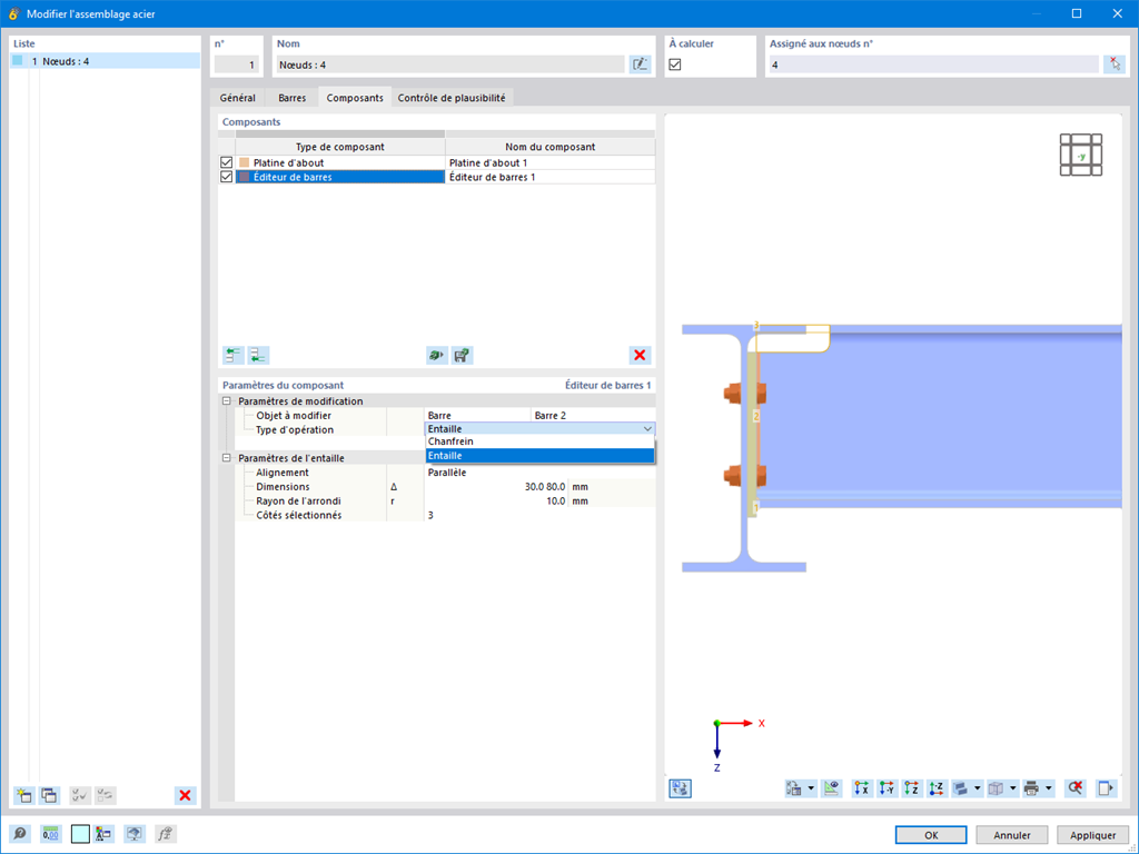 Fonctionnalité 002647 | Extension du composant « Éditeur de barres »