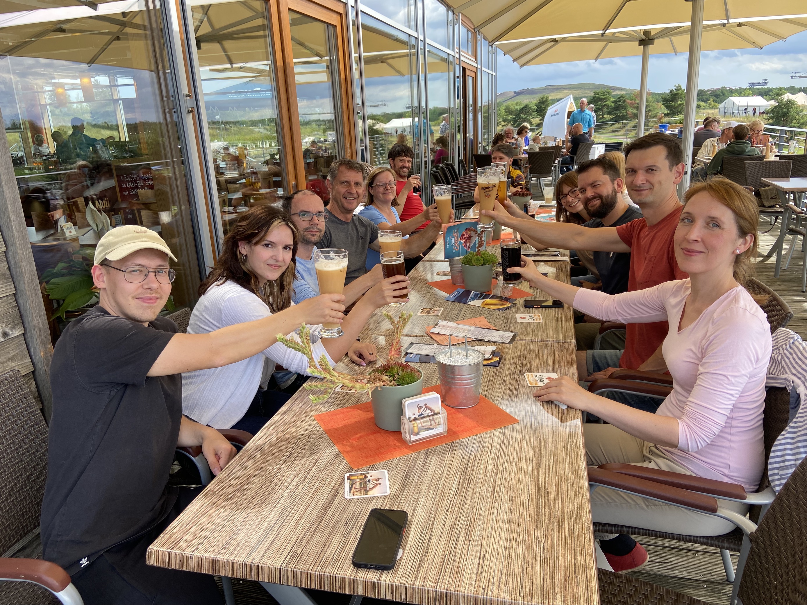 L'équipe Dlubal de Leipzig sur la terrasse d'eau puisée