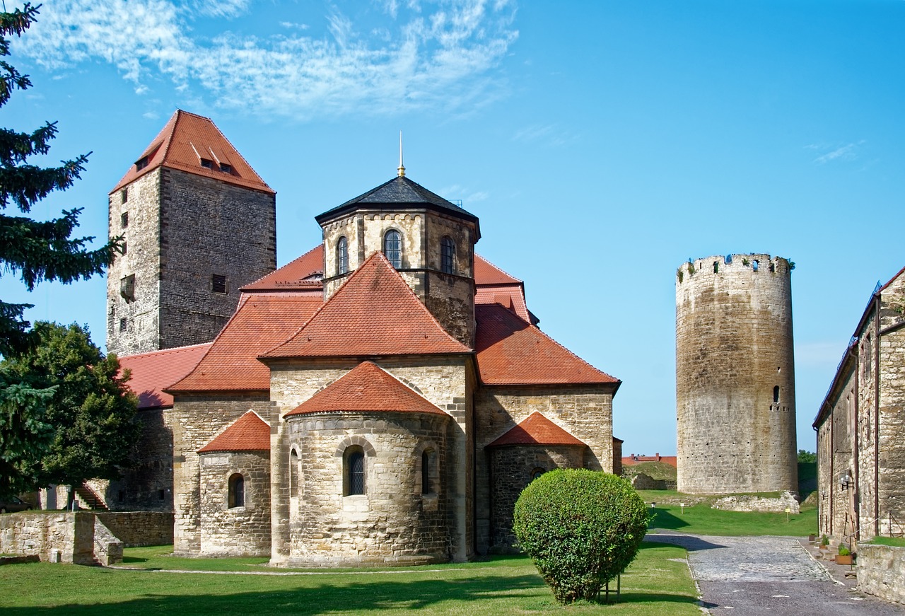 Vue de la cour du château de Querfurt, en Allemagne