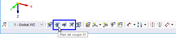 Boutons pour les plans de coupe par défaut dans la barre d’outils CAO