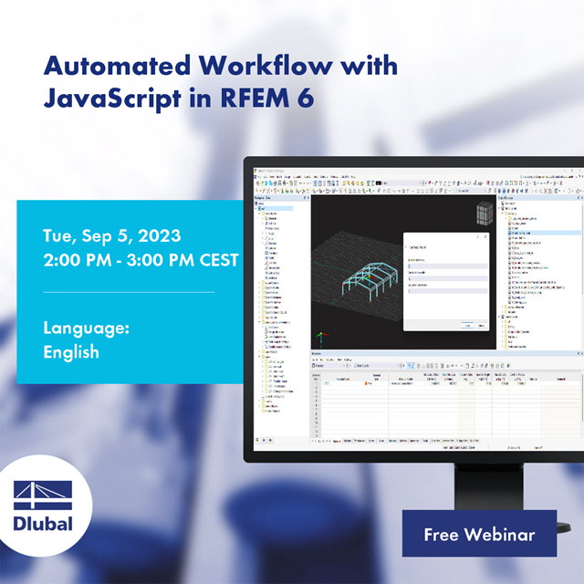 Workflow automatisé avec JavaScript dans RFEM 6