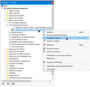Menu contextuel pour assigner graphiquement l’excentrement de barre