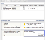 Spécification de la longueur définie par l’utilisateur pour la classification des rigidités