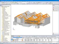 Modèle de la salle de musique Quai M (© LCA Construction Bois)