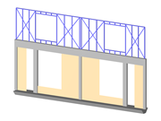 Modèle 004521 | Mur avec portes et fenêtres
