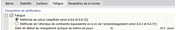 Modifier de la configuration pour l’ELU - Fatigue