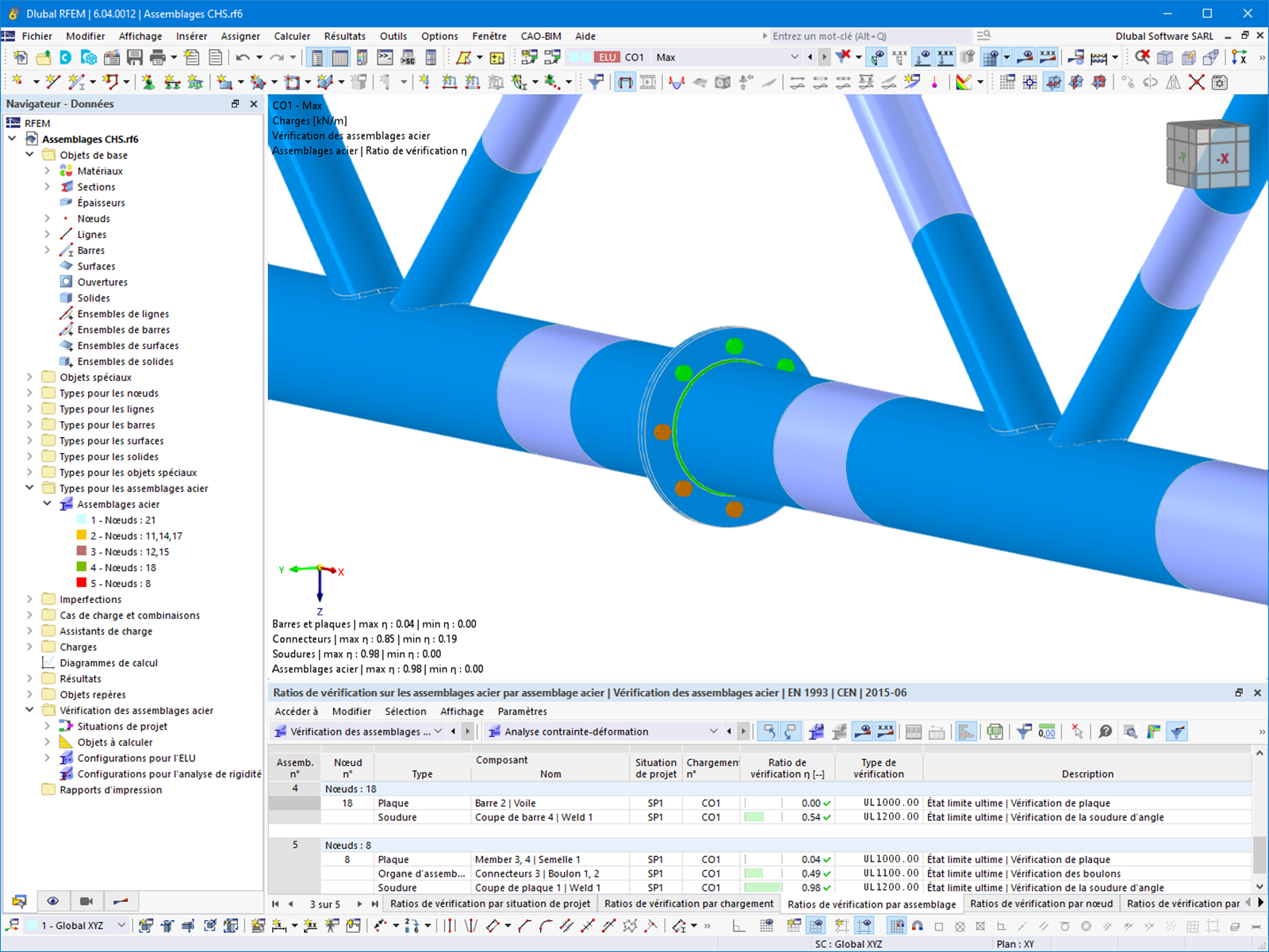 Fonctionnalité 002678 | Assemblage de sections creuses circulaires
