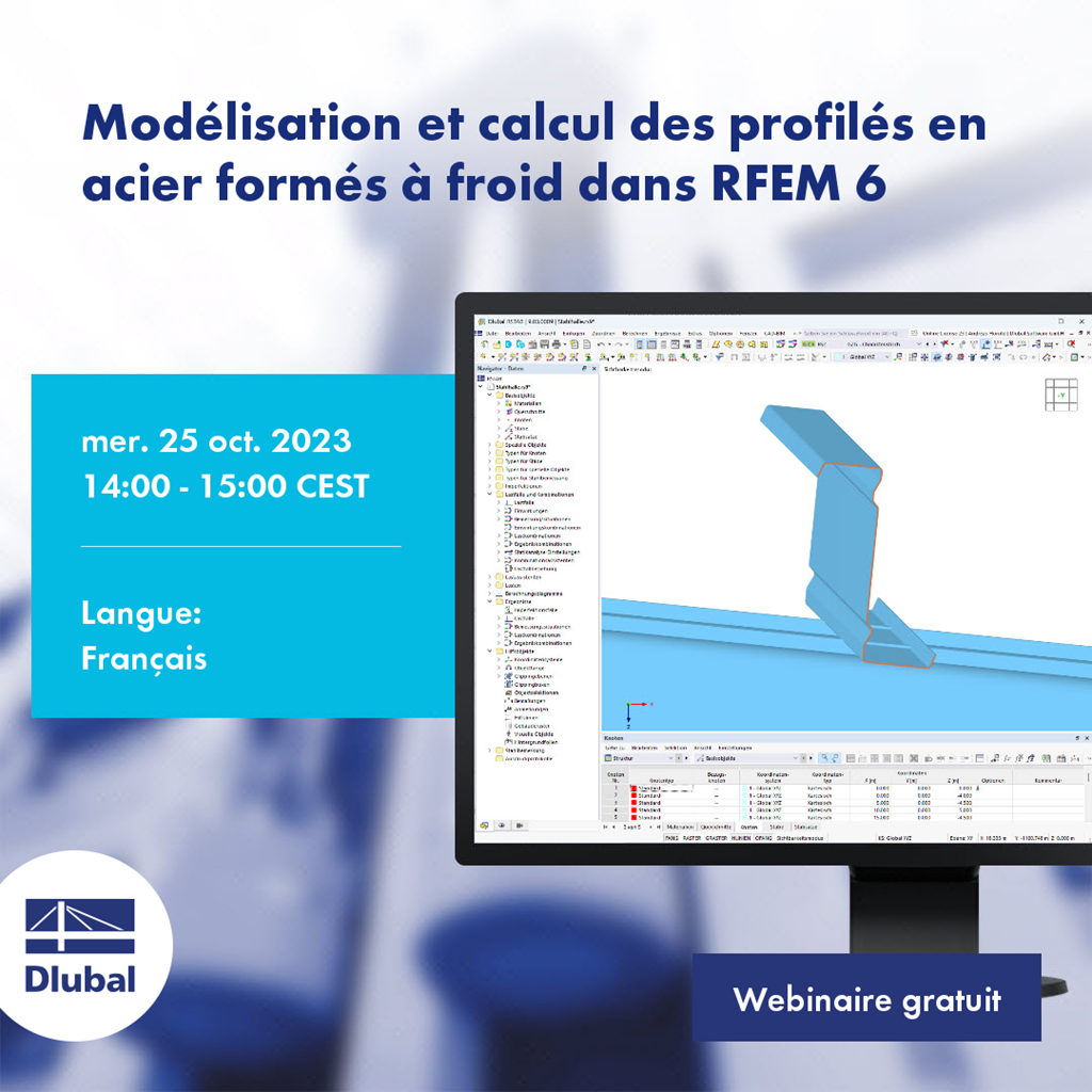 Modélisation et calcul des profilés en acier formés à froid dans RFEM 6