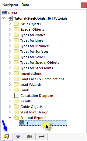 Ouverture du rapport d'impression